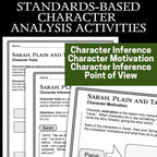 Sarah Plain and Tall printable novel study unit student handouts