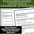 literature guide for Sarah Plain and Tall comprehension and writing activities