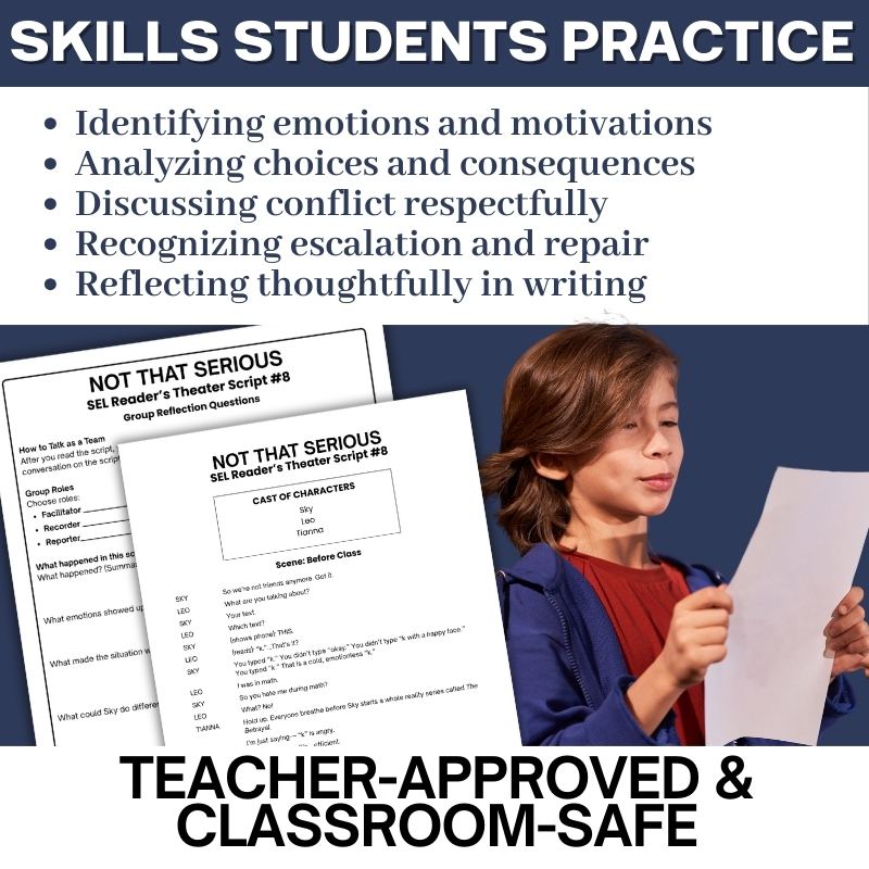 SEL Reader’s Theater Scripts | Realistic SEL Scenes for Discussion & Reflection - Simply Novel