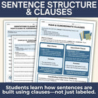 Sentence Writing: Structure & Meaning Unit | 4 Weeks of Lessons and Activities - Simply Novel
