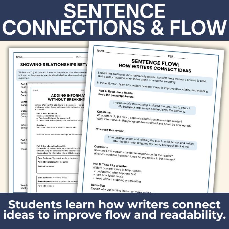 Sentence Writing: Structure & Meaning Unit | 4 Weeks of Lessons and Activities - Simply Novel