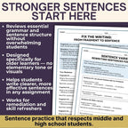 Sentence Writing: Structure & Meaning Unit | 4 Weeks of Lessons and Activities - Simply Novel