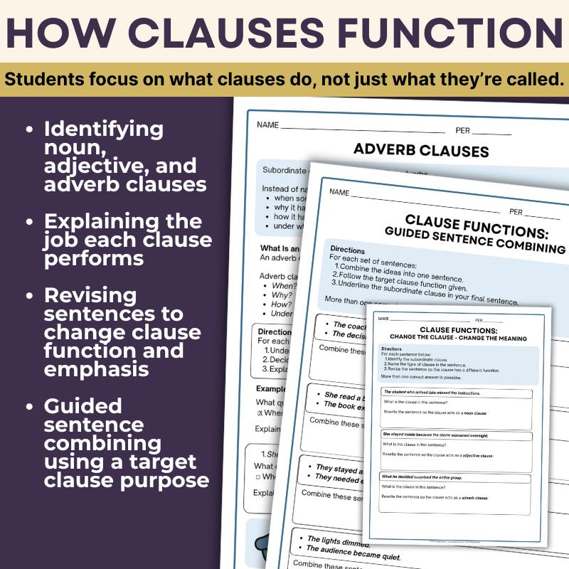 Sentence Writing: Structure & Meaning Unit | 4 Weeks of Lessons and Activities - Simply Novel