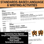 Shiloh Novel Study - Over 100 No - Prep Pages, plus Question Task Cards - Simply Novel