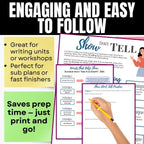 Show Don't Tell Mini - Lesson and No - Prep Writing Activity - Simply Novel