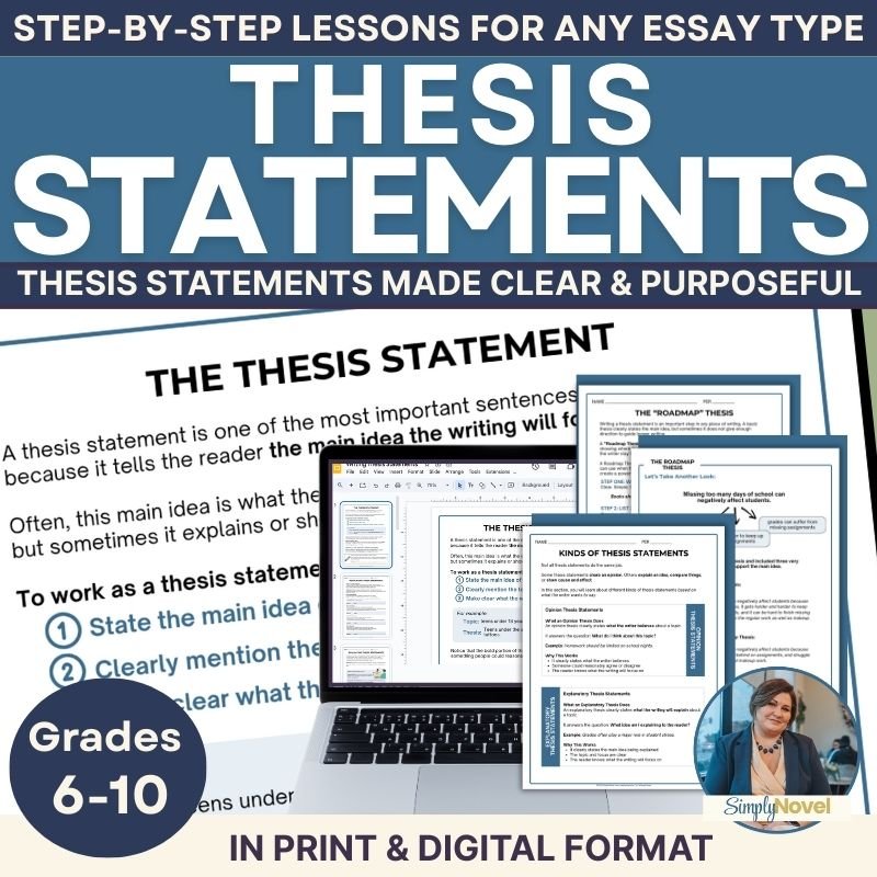 Teaching the Thesis Statement & Roadmap Thesis | Writing Essay Thesis Statements - Simply Novel