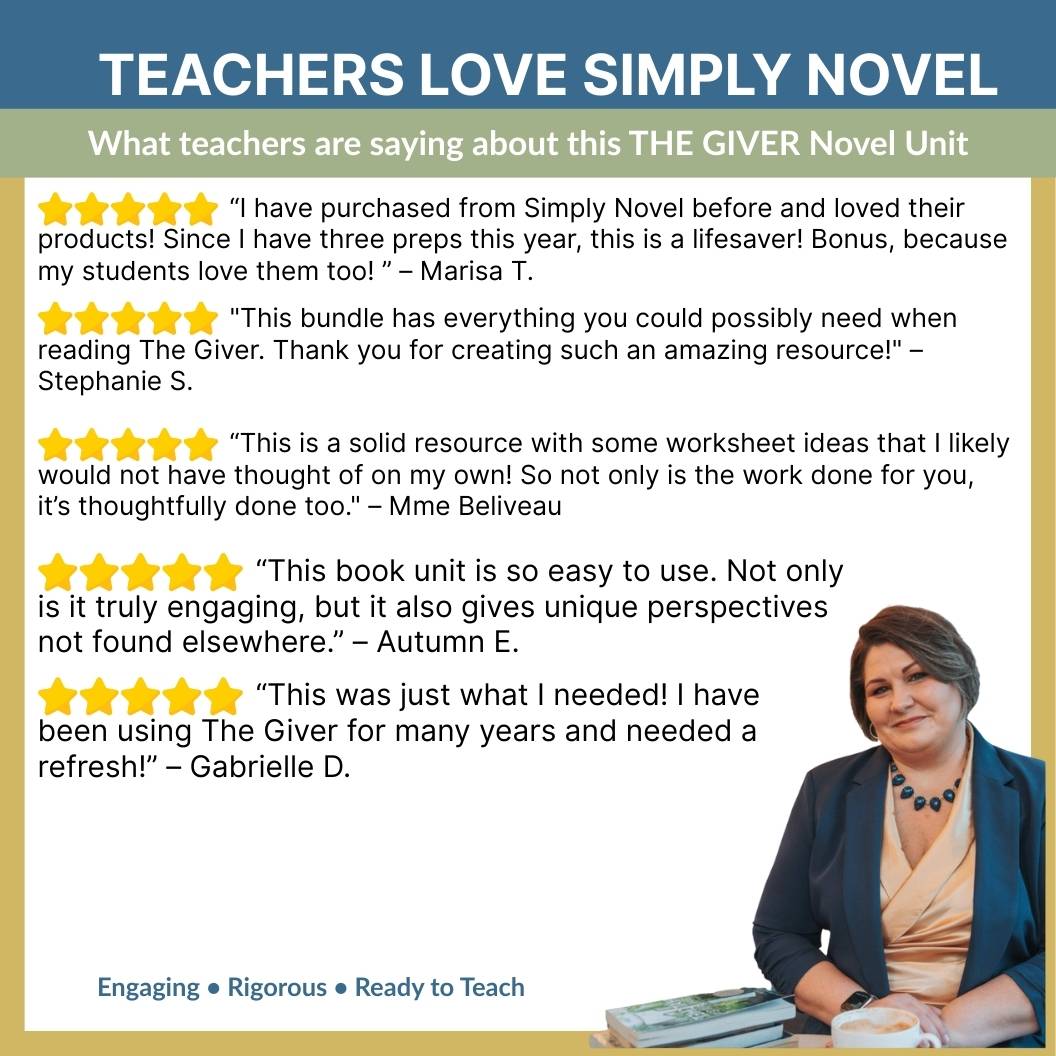 The Giver Novel Study Unit | Complete Literature Guide with Activities, Quizzes - Simply Novel