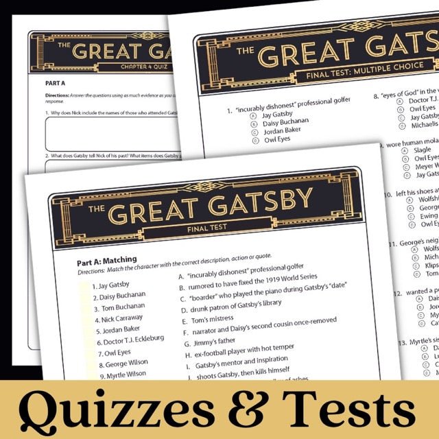 The Great Gatsby Novel Study | Complete Teaching Guide, Lesson Plans, Activities - Simply Novel