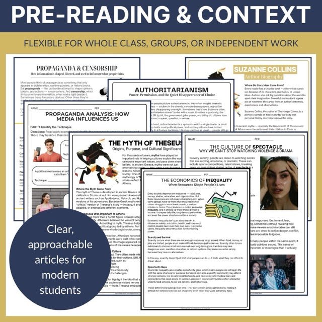 The Hunger Games Novel Unit | Literary Analysis, Quizzes & Tests, Project Bundle - Simply Novel