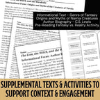 The Lion, the Witch, and the Wardrobe Novel Study Unit: 172 - Page Teaching Guide - Simply Novel