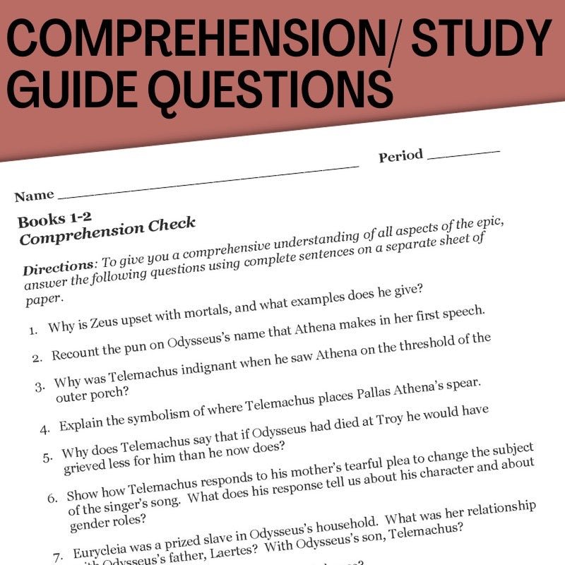 The Odyssey Unit Plan - No - Prep Teaching Guide BUNDLE - Over 130 Pages - Simply Novel