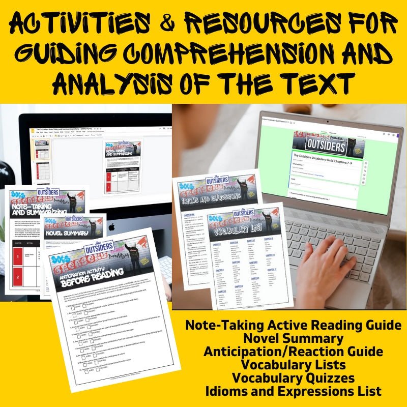 The Outsiders Novel Unit Plan BUNDLE - Over 200 Pages in Print & Digital - Simply Novel