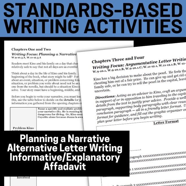 The Pearl Novel Study Unit - Teacher Resources, Activities, Questions, Tests - Simply Novel