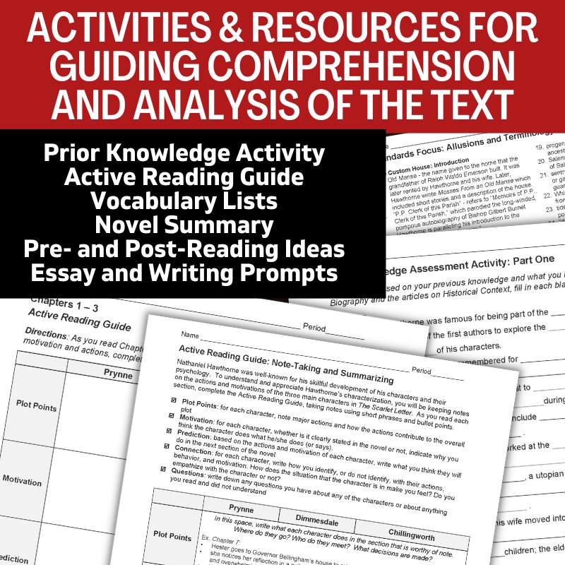 The Scarlet Letter Novel Study - 130 - Page, 8 - Week Unit Resource BUNDLE - Simply Novel