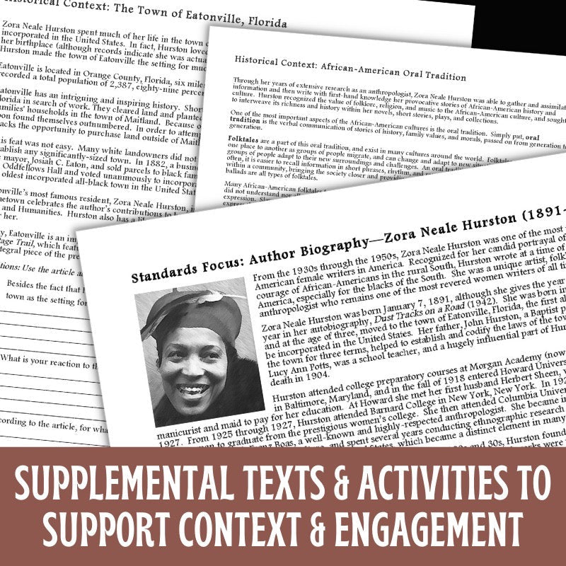 Their Eyes Were Watching God Novel Study - No - Prep Teaching Unit - 95 Pages - Simply Novel