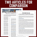 Totem Poles Informational Text Comparison Activity - Simply Novel
