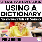 Using a Dictionary Entry Lesson Handout, Practice Identifying Parts of an Entry - Simply Novel