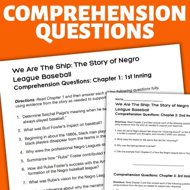 We Are The Ship by Kadir Nelson Book Study - Vocabulary, Questions, Quiz - Simply Novel