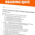 We Are The Ship by Kadir Nelson Book Study - Vocabulary, Questions, Quiz - Simply Novel