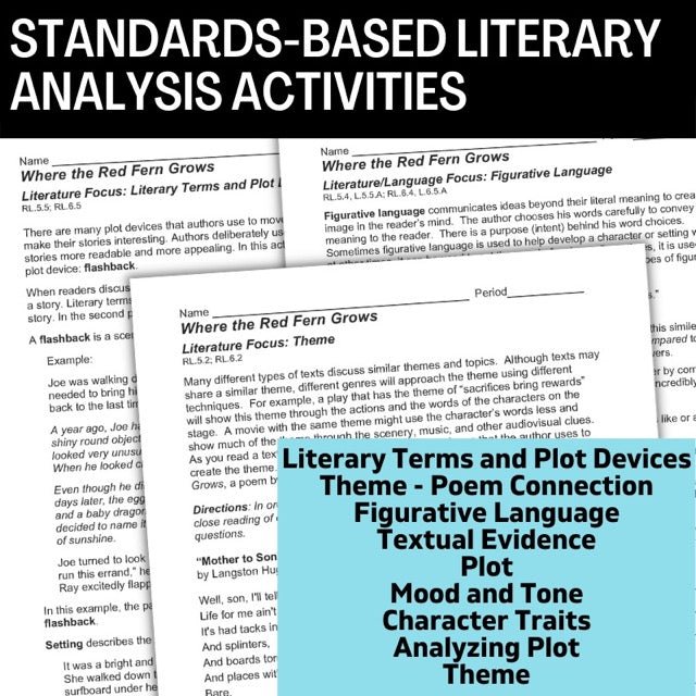 Where the Red Fern Grows Novel Study - 130+ No - Prep Pages, plus Task Cards - Simply Novel