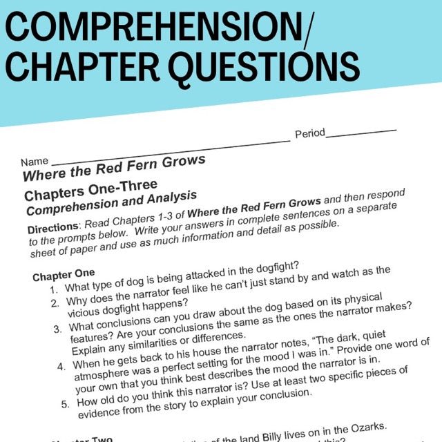 Where the Red Fern Grows Novel Study - 130+ No - Prep Pages, plus Task Cards - Simply Novel