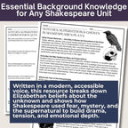 Witches, Superstition & Ghosts in Shakespeare's Theater Informational Text - Simply Novel