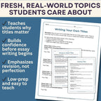 Writing Effective Essay Titles | Essay Writing & Structure Skills Activities - Simply Novel