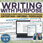 Writing with Purpose: Writing Activities to Entertain, Inform, and Persuade - Simply Novel