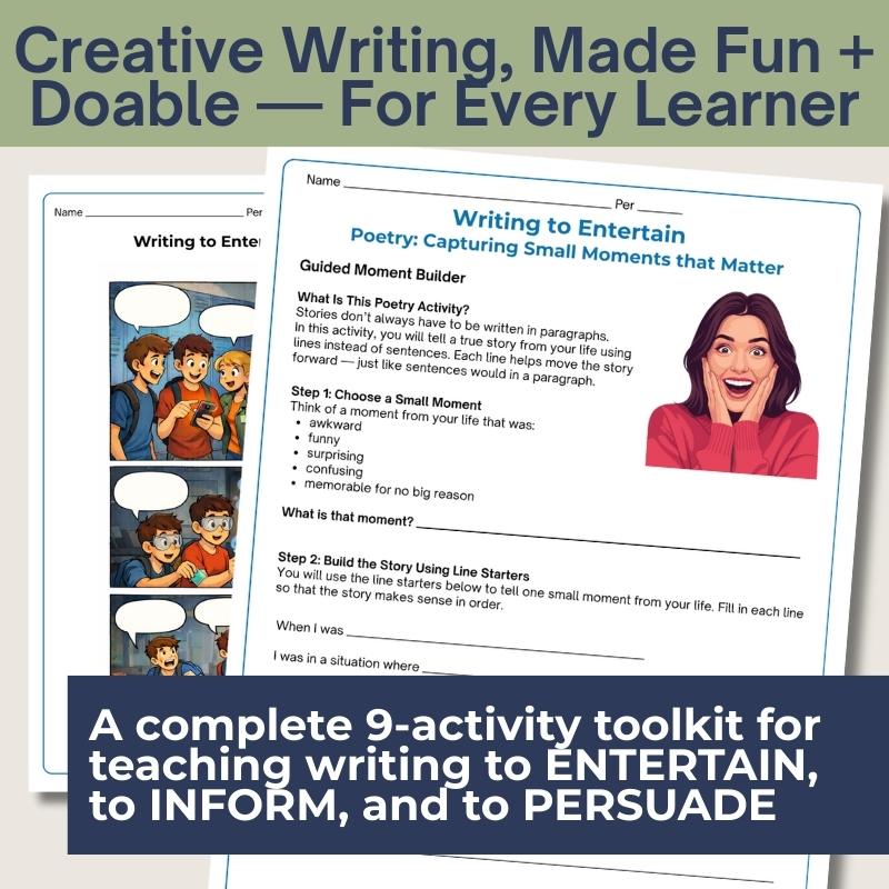 Writing with Purpose: Writing Activities to Entertain, Inform, and Persuade - Simply Novel