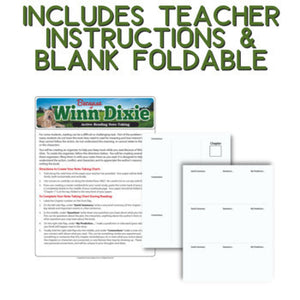 Because of Winn-Dixie Novel Study Active Reading Note-Taking Chart Foldable