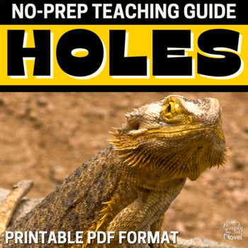 Holes Novel Study Unit: Lesson Plans, Activities, Printables-Louis