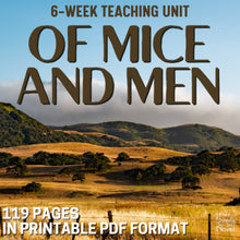 Load image into Gallery viewer, Of Mice and Men Novel Study Unit Plan - 130-Page Teacher Resource