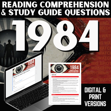 1984 Novel Study Unit Comprehension and Analysis Questions by Part, Chapter