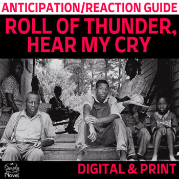 Roll of Thunder, Hear My Cry Novel Study - Anticipation/Reaction Activity