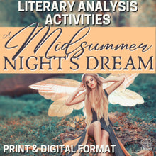 Load image into Gallery viewer, A Midsummer Night&#39;s Dream Play Study Literary Analysis Skills Activities