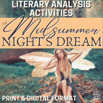 A Midsummer Night's Dream Play Study Literary Analysis Skills Activities