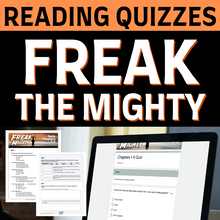 Load image into Gallery viewer, Freak the Mighty Novel Study Assessments - Chapter Reading Quizzes