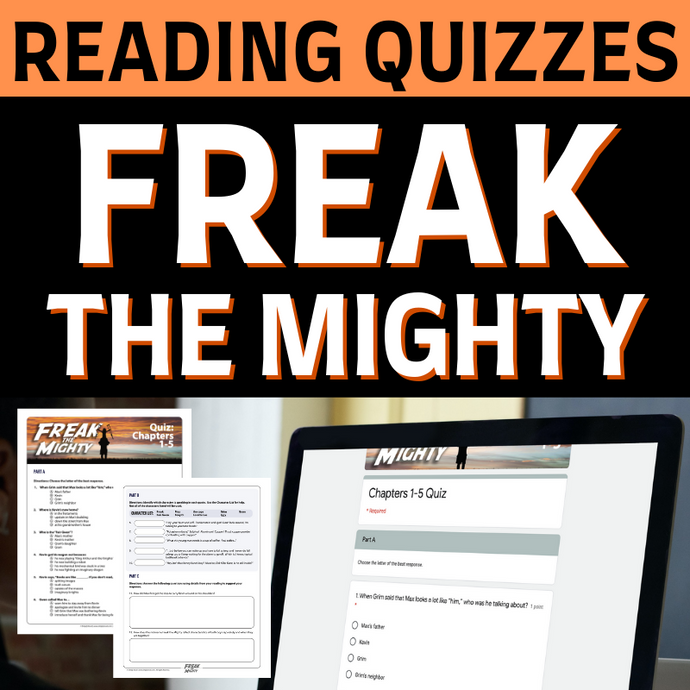 Freak the Mighty Novel Study Assessments - Chapter Reading Quizzes