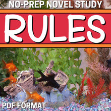 Load image into Gallery viewer, Rules Novel Study Unit - 120 Page, No-Prep Teaching Guide