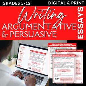 Persuasive and Argumentative Essay Unit - Lessons, Handouts, Sample Essays