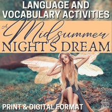 Load image into Gallery viewer, A Midsummer Night&#39;s Dream Language and Vocabulary Skills Practice Activities