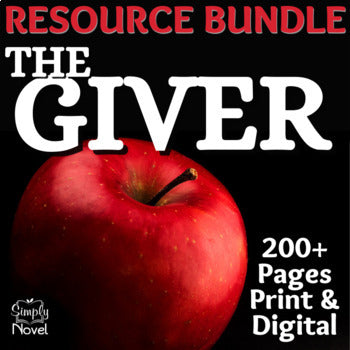 The Giver Novel Study Resource Unit Bundle - Over 200 Pages In Print & –  Simply Novel