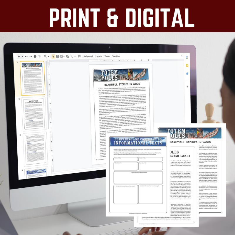 Totem Poles Informational Text Comparison Activity