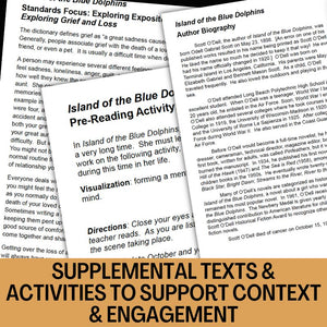 Island of the Blue Dolphins Novel Study - 150+ Page No-Prep Teaching Unit