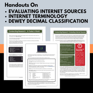 Conducting Research: Evaluating Sources, Internet & Library Research Handouts