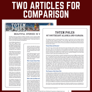 Totem Poles Informational Text Comparison Activity