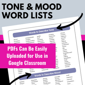 List of Mood / Tone Words - Handout for Students by Teach Simple