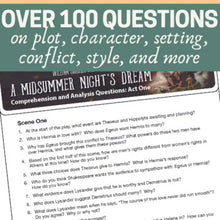 Load image into Gallery viewer, A Midsummer Night&#39;s Dream Unit Plan Comprehension/ Study Guide Questions