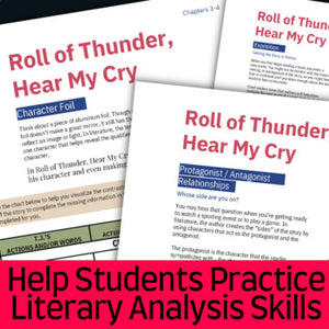 Roll of Thunder, Hear My Cry Novel Study Literary Analysis Activities
