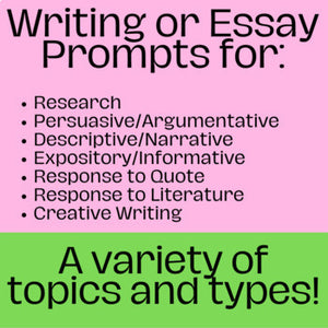 101 Essay & Writing Prompts for Spring | Middle & High School Writing Topics